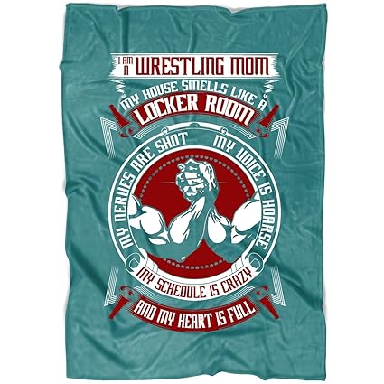 Amazon Com Colustore I M A Wrestling Mom Soft Fleece Throw