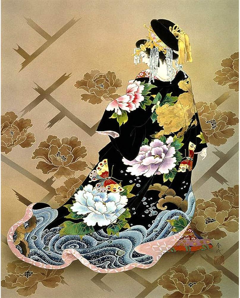 Sonamdws Kit completo de pintura de diamante redondo de resina con