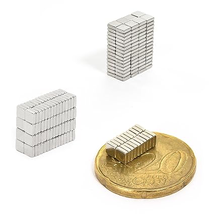 Oblique Unique 20 Mini Magnete, ultrastark - 3x3x1mm - NEODYM - Das Original
