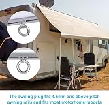 Adiwo 6 Pcs Awning Rail Stoppers 6mm Stainless Steel Carabiners Kit view 3