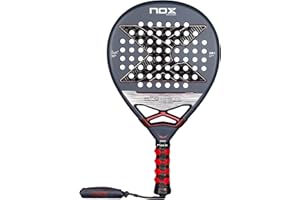NOX Padel Racket AT10 Genius 12K by Agustin Tapia 2025 | Luxury Series Teardrop Pala Padel | EOS Flap Aerodynamics & Custom Grip Technology | Carbon with MLD Black EVA Core Advanced Pala AVS Tech