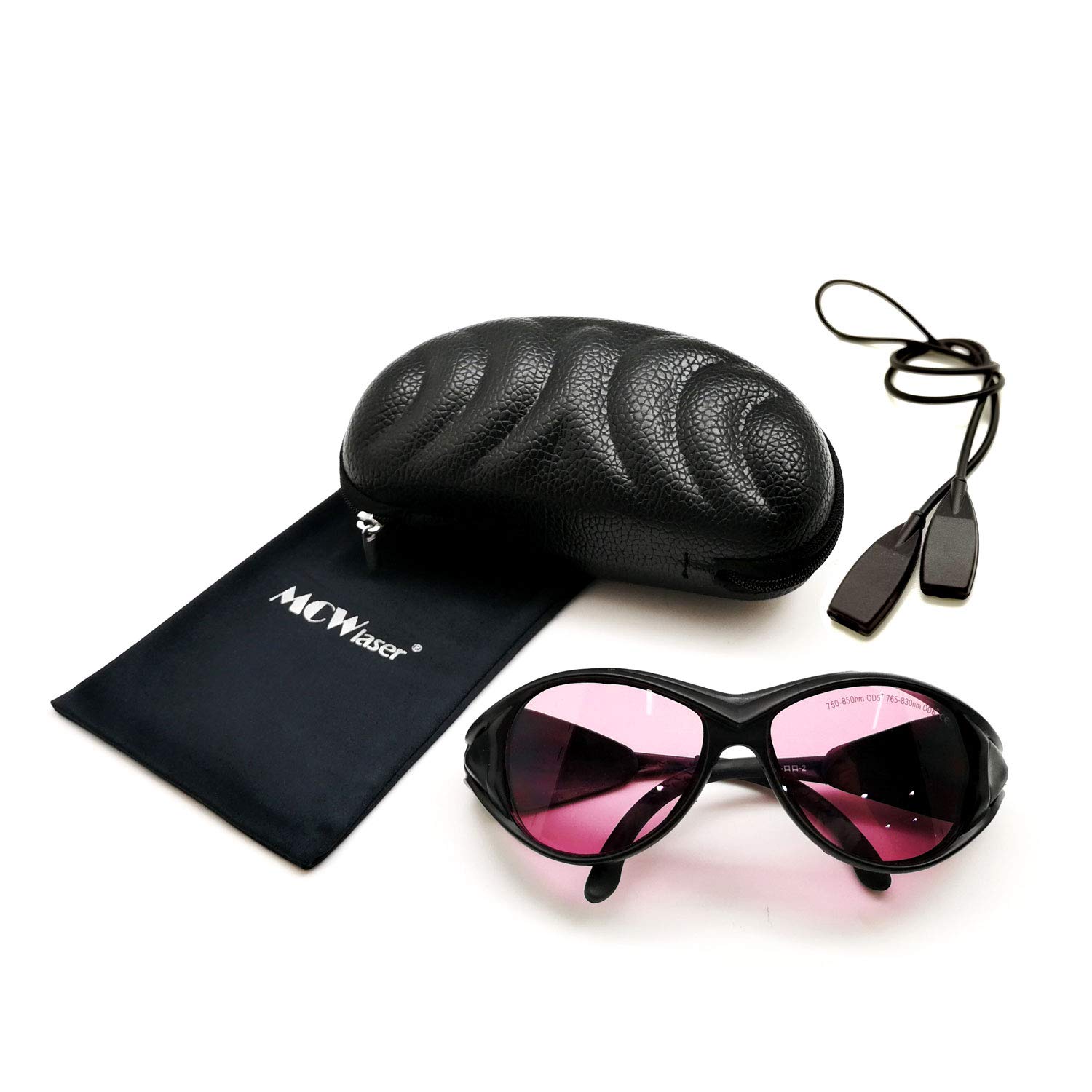 MCWlaser Laser Safety Glasses 750-850 & 765-830nm Protective Goggles Typical For 755nm 808nm Absorption Type EP-18 Style 2