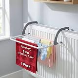 Rainberg 5 Bar Radiator Clothes Airer Rack Foldable Adjustable Arms view 2