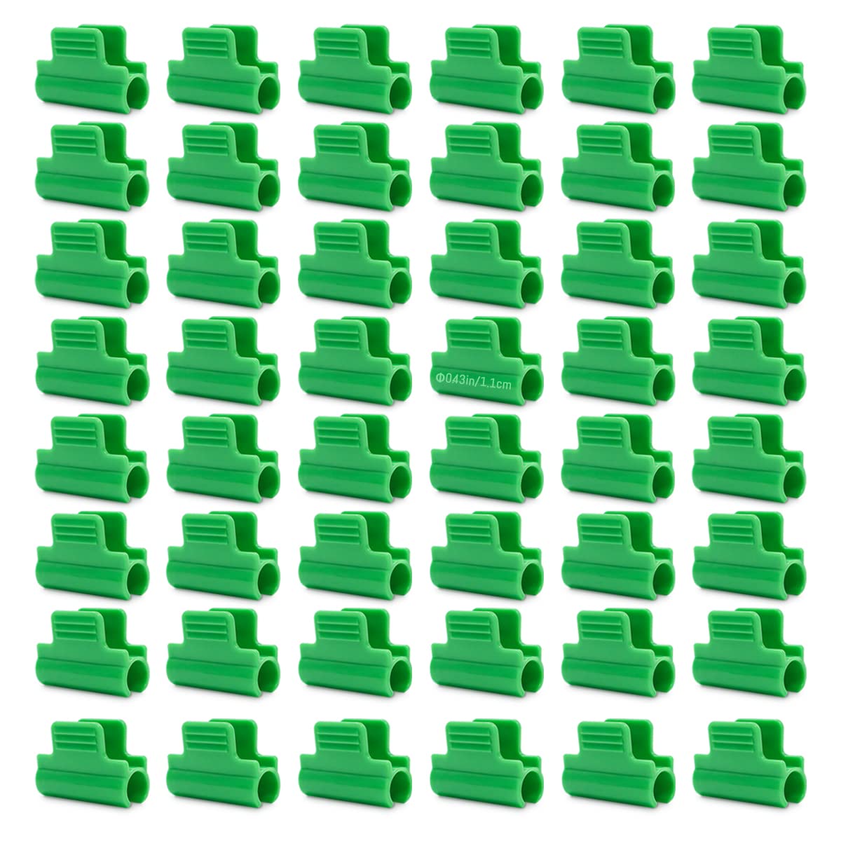 Modixun 48pcs Greenhouse Clamps, Greenhouse Clips, Film Row Cover Netting Tunnel Hoop Clip, Frame Shading Net Rod Clip for Garden Hoops, Grow Tunnel, Support Frame, 11mm