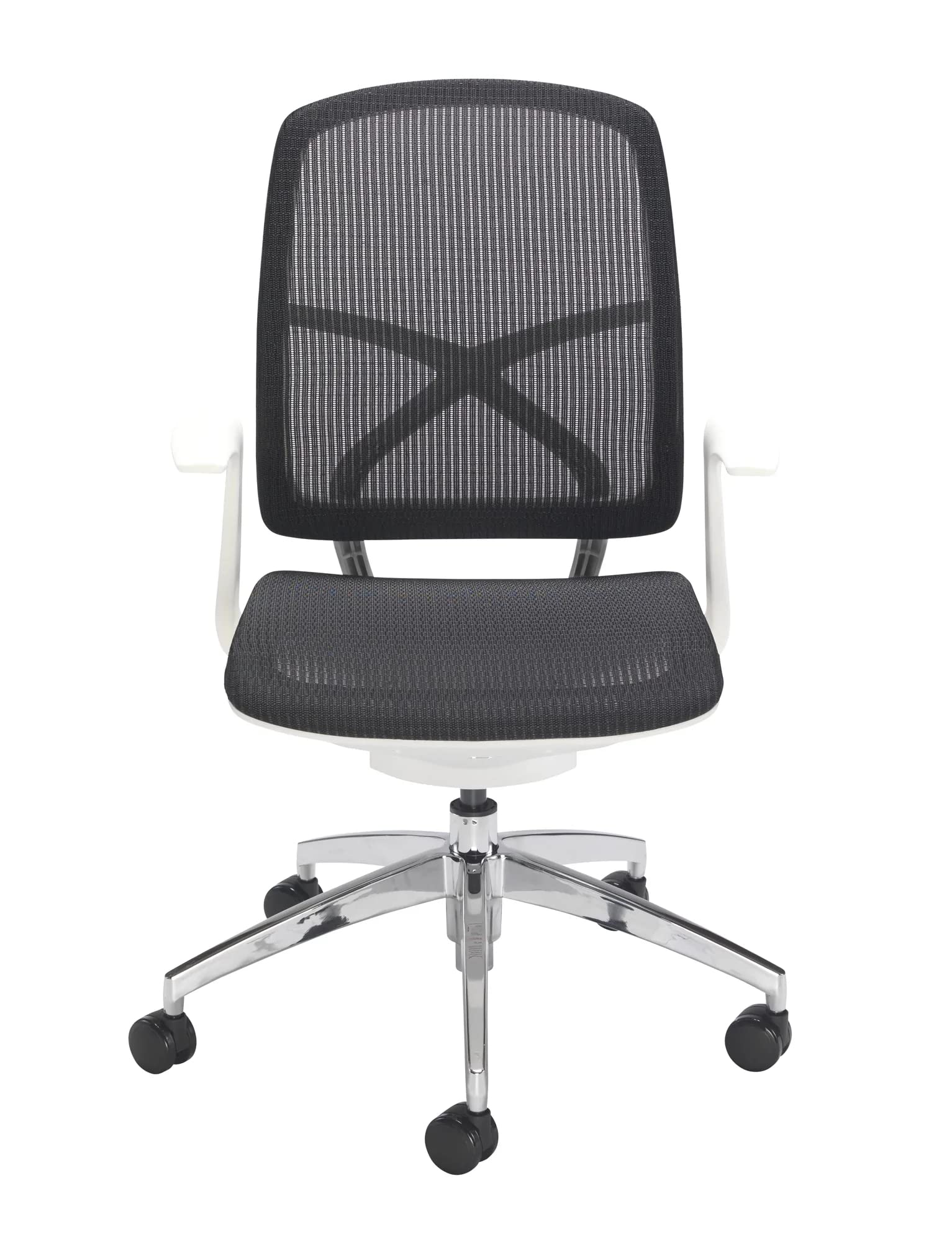 Office Hippo Mesh Office Chair with Arms, Small Office Chair for Home, White Office Chair, Desk Chair, Swivel