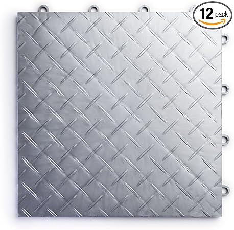 Racedeck Diamond Plate Design Durable Interlocking Modular Garage