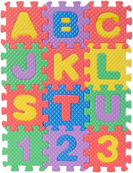 Retail Factory Foam ABC and Numbers Puzzle Mat (Multicolour)