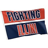 Desert Cactus University of Illinois Flag - 3 x 5 Feet Fighting Illini U of I Banner, Indoor/Outdoor Durable Fabric Display (Style J1)
