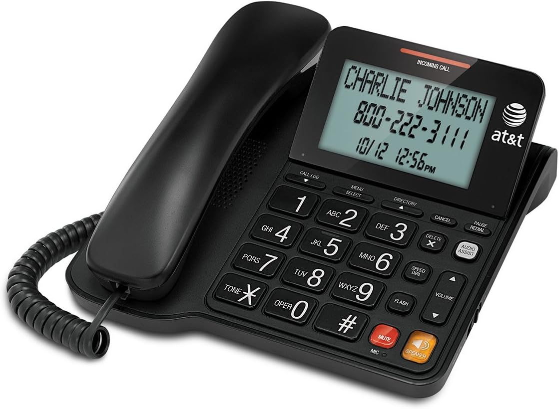 AT&T CL2940 Corded Phone with Caller ID/Call waiting, Speakerphone, XL Tilt Display, XL Buttons & Audio Assist Volume Boost: Electronics