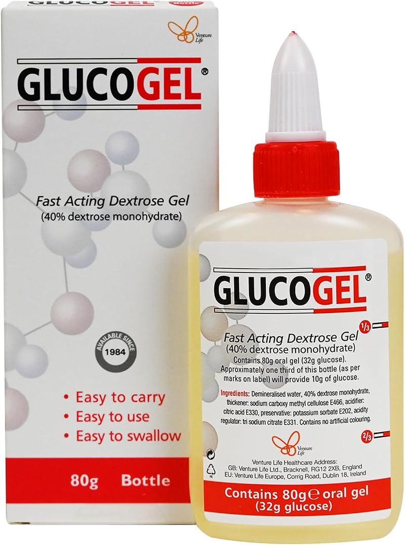 GlucoGel Fast Acting Glucose Gel 10g Serving 80g Bottle Original Unflavoured