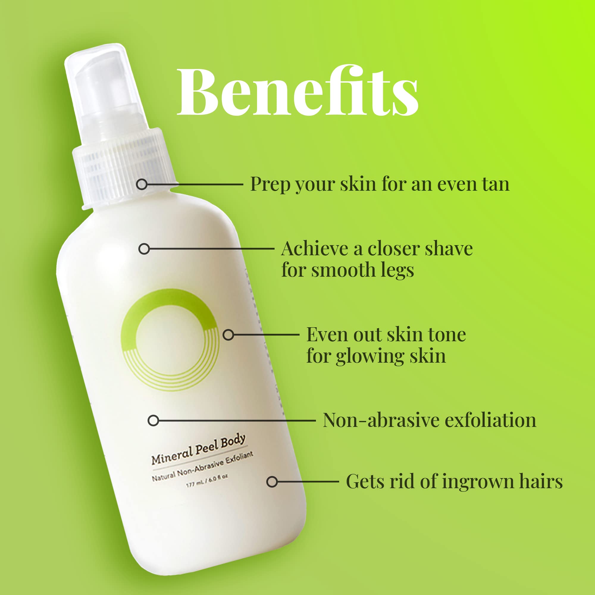 ORG Body Scrub Deep Gel Exfoliator for Glowing and Smooth Skin - Korean Exfoliating Peel Skincare - Natural Cruelty Free Formulation for Sensitive Skin 6oz