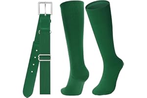 Baseball Socks and Belt for Youth Adult Softball Socks Combo Elastic Waist Belt for Men Kids Boys Girls Women JASGOOD