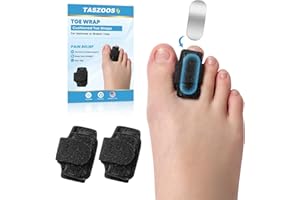 TASZOOS Hammer Toe Straightener - 2 Pcs Hammer Toe Corrector for Women & Men - Toe Splints Relief for Hammer, Curled, Bent, Broken Support - Toe Wraps for Resting, Standing, Walking