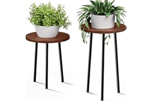 SAKSUN Plant Stand Indoor, Mid Century Plant Holder 2 Pack , Corner Plant Stand Modern Plant Table for Indoor Plants Home & Garden Decor , Outdoor Plant Stands for Patio Garden Office Living Room