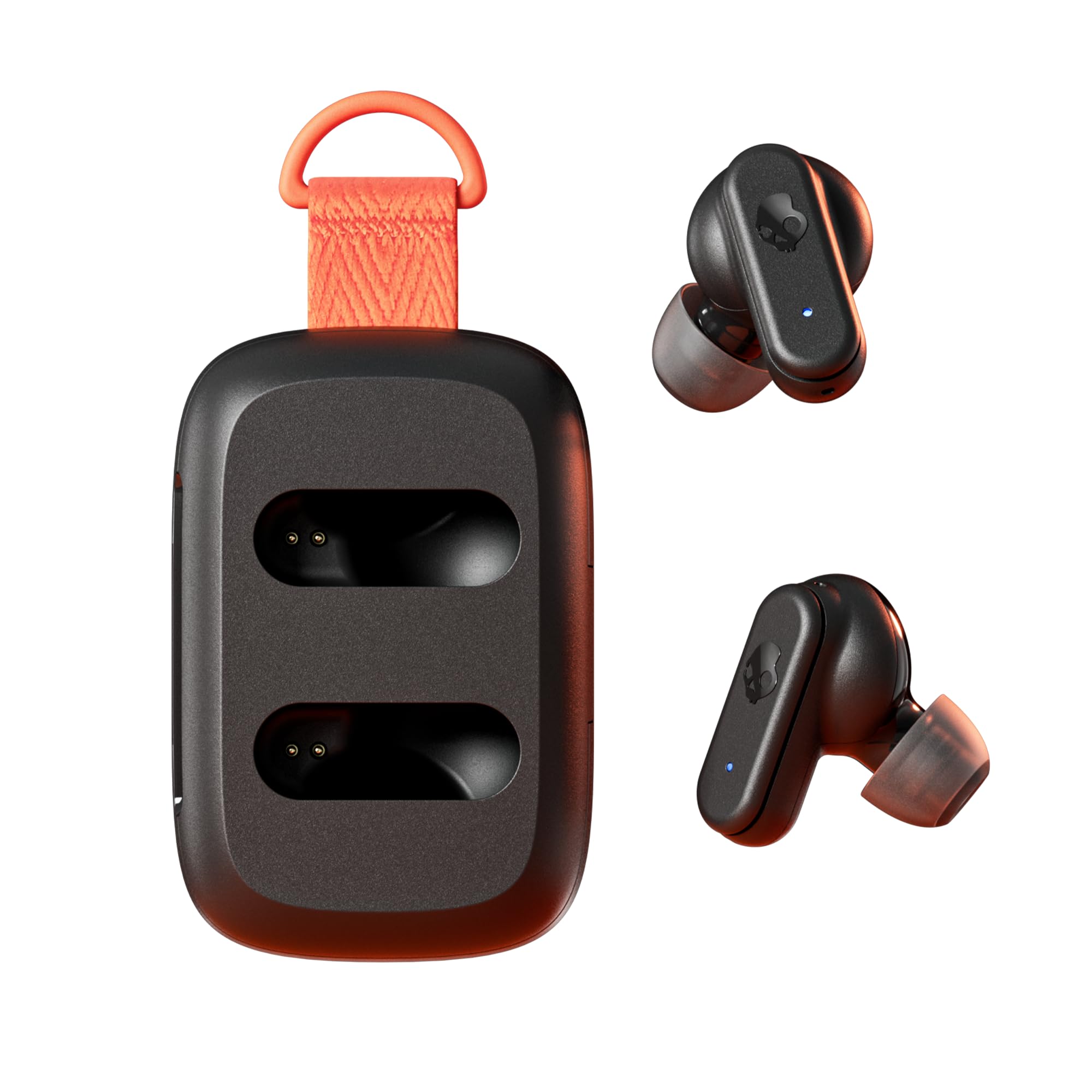 Skullcandy Dime 3 Wireless Earbuds, Bluetooth Headphones, Noise Isolating Fit, Up to 20 Hours Battery, Microphone for iPhone Android, Easy Carry with Integrated Lanyard - True Black