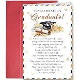 SuperShunhu Inspirational Graduation Card for Him Her, Funny Proud of You Card for Graduates, Poem Congratulations Gifts for Grads
