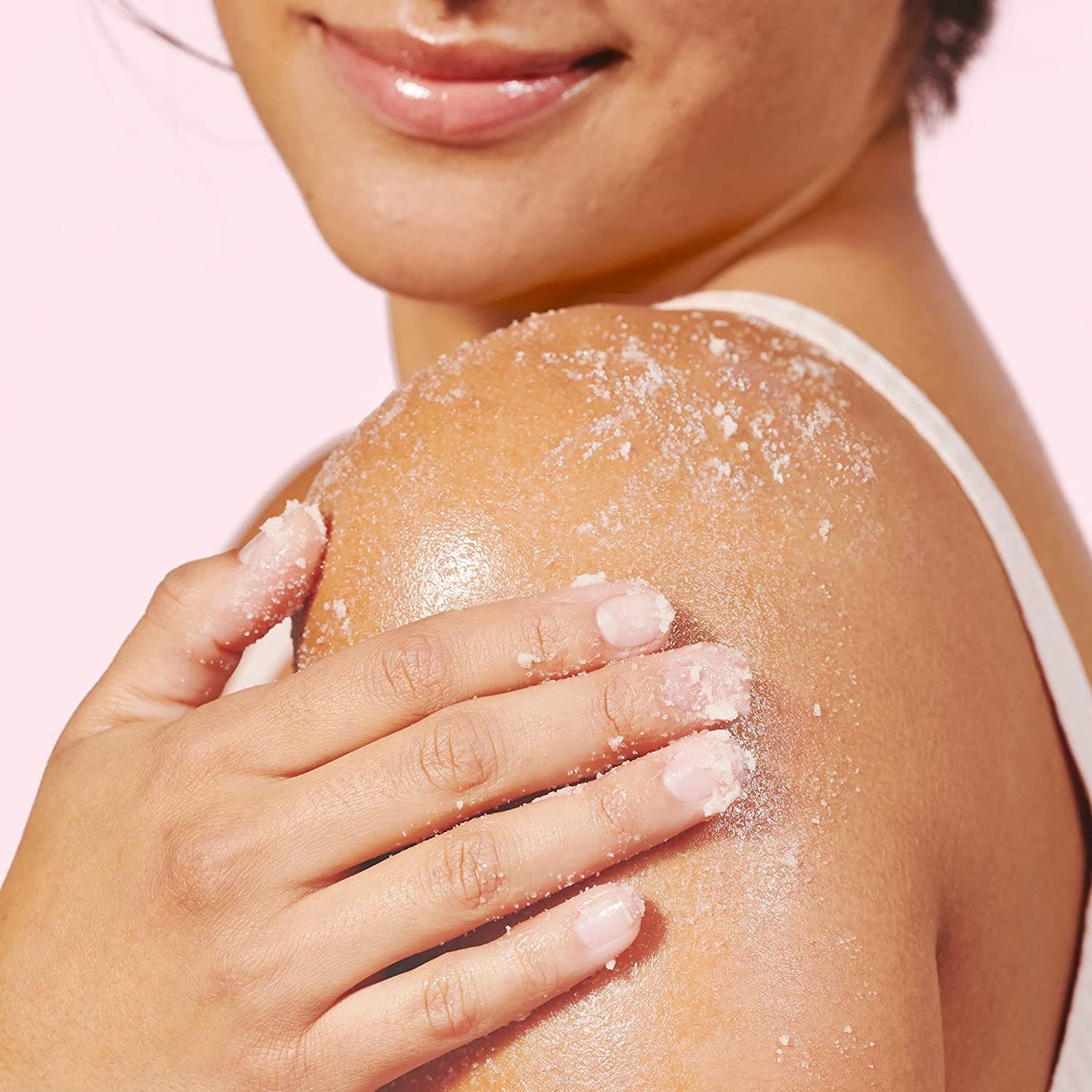 HERBIVORE Coco Rose Exfoliating Body Scrub + In-Shower Moisturizer with Coconut Oil, Shea Butter + Pink Clay for Softer, Smoother Skin | Vegan, Plant-Based, Cruelty-Free