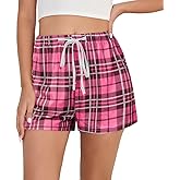 VENTELAN Women Pajama Shorts Soft Drawstring Waist Lounge Bottom Casual Summer Pj Short Pants Trendy Printed Sleep Shorts
