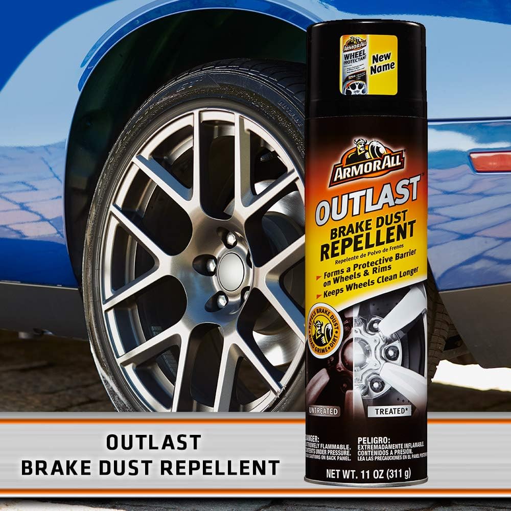 Armor All Car Brake Dust Repellent, Cleaner for Tires, Wheels, and Rims, Outlast, 11 Fl Oz, 18191B: Automotive