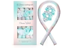 BANYCE Canero Satin Heatless Curling Set - Hair Rollers for Heatless Curls Heatless Hair Curlers & Hot Rollers Hair Curlers to Sleep in Heatless Curling Rod Headband Heatless Curler （Dream Nebula）