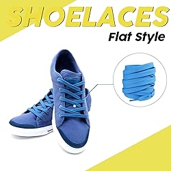 LUOFMISS 2 Pairs Flat Shoe Laces 5/16" Athletic