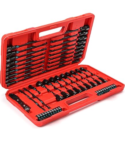 Titan Schlagschrauber-Set 6-teilig SAE – 1/4 Bis 9/16 Zoll, Mit Aufbewahrungsschiene