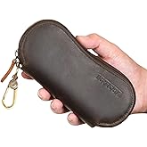 Polare Leather Glasses Case Safety YKK Zipper Sunglasses Case Portable Travel Eyeglasses Case Holder