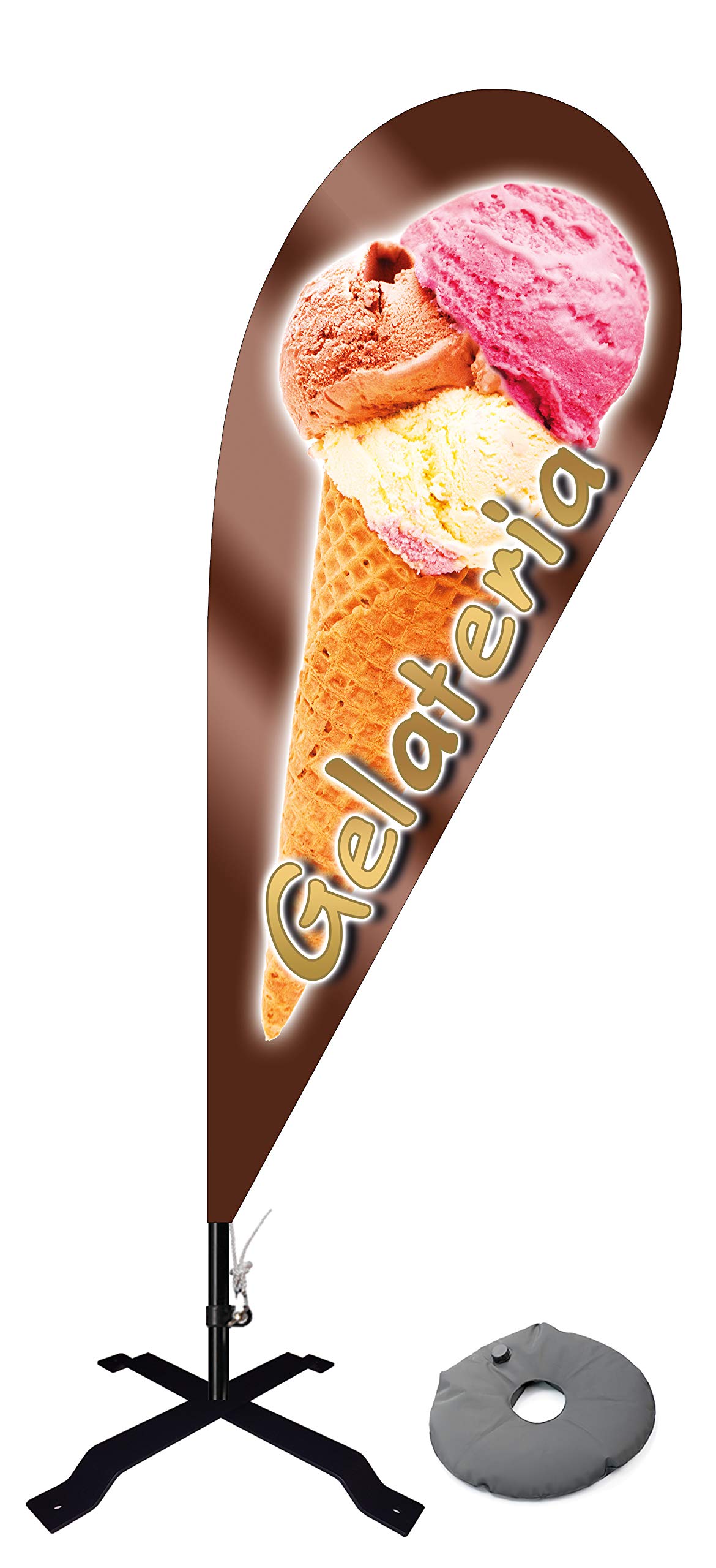 BMF040-K Beach Flag Gelateria Approx. 240 cm High