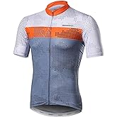 BERGRISAR Cycling Jersey Mens Bike Shirts Short Sleeve Bicycle Biking Clothes with Pockets Reflective