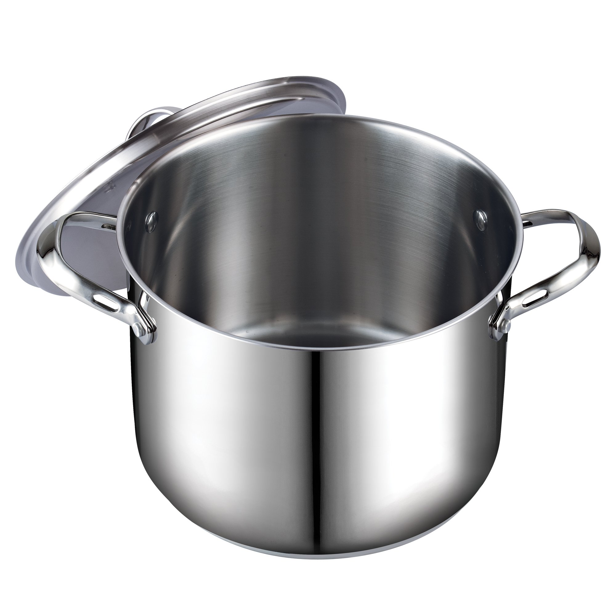 Cooks Standard 02520 Quart Classic Stainless Steel Stockpot with Lid, 12-QT, Silver