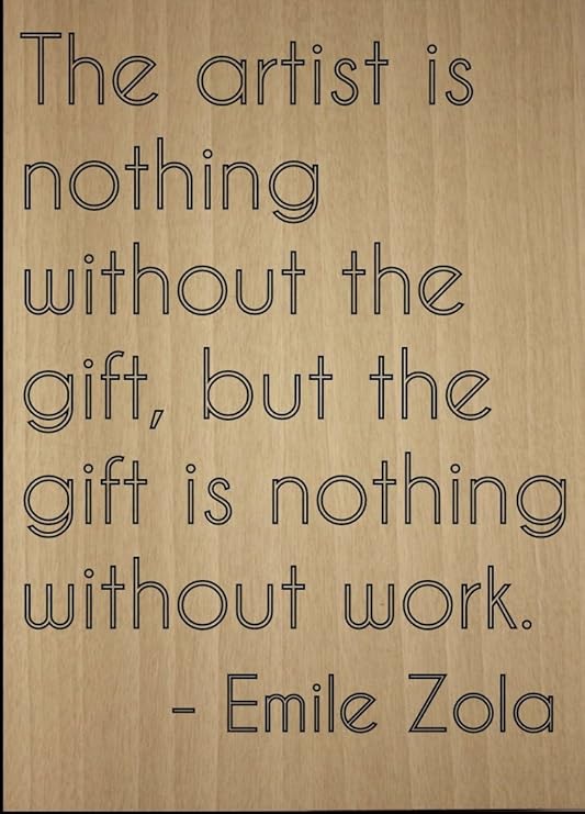 L Artiste N Est Rien Sans La Citation De Cadeau Par Emile Zola Grave Au Laser Sur Plaque En Bois Dimensions 3 X 25 4 Cm Amazon Ca Maison Et Cuisine