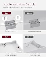 VASAGLE Storage Chest Bench 40x80x46 cm Cloud White LSB062T14 view 9