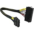 COMeap 24 Pin to 14 Pin ATX PSU Main Power Adapter Braided Sleeved Cable for IBM Lenovo PCs and Servers 12-inch(30cm) (Long Type)