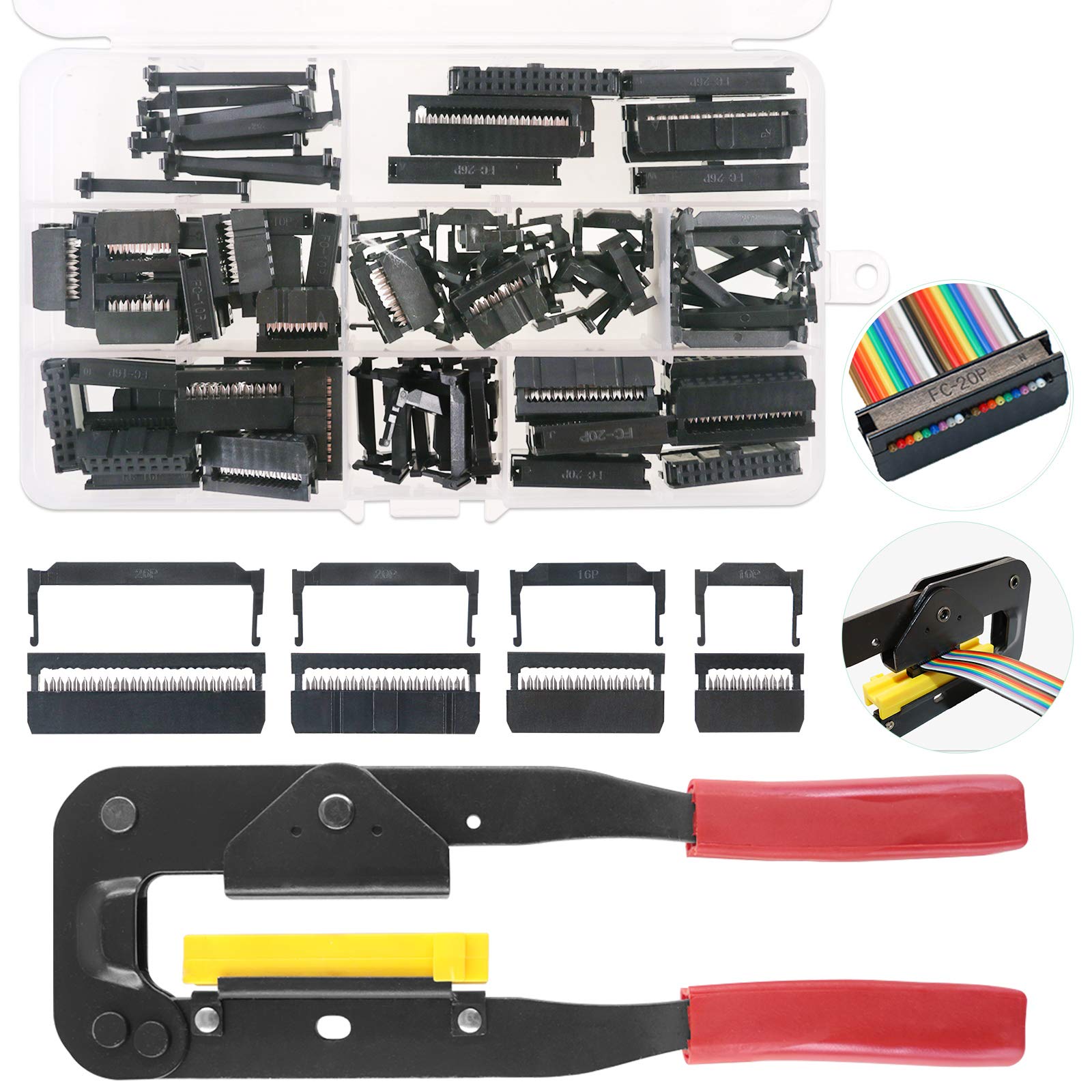 Keadic 49 Pieces FC-10 16 20 26 Pin Female Header