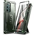 Dexnor for Samsung Galaxy S22 Ultra Case, [Built in Screen Protector and Kickstand] Heavy Duty Military Grade Protection Shockproof Protective Cover for Samsung Galaxy S22 Ultra 5G,Army Green