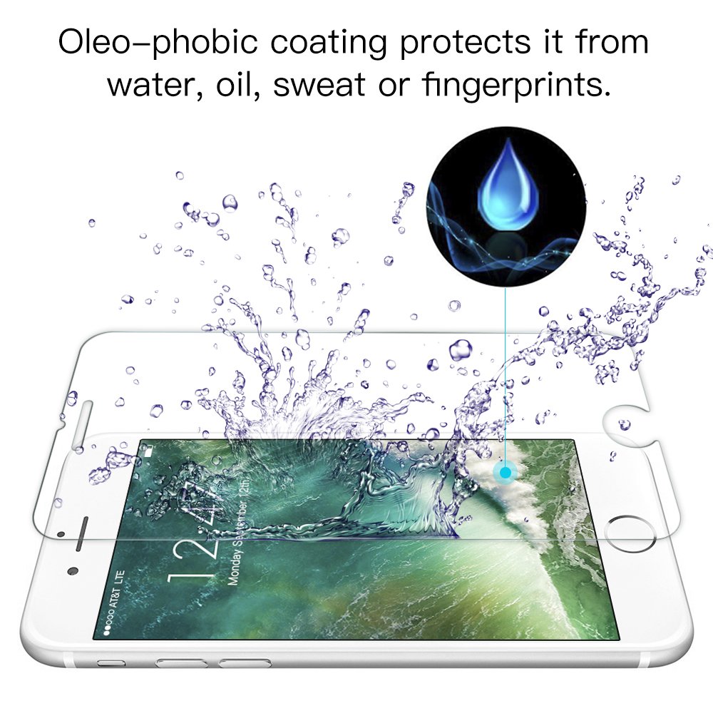 Panzerglas Schutzfolie für iPhone 7, [2 Stück] TUCNIPUS Panzerglasfolie -3D Touch Kompatibel, 9H Härte, Anti-Öl, Kratzer,Blasen und Fingerabdruck Displayschutzfolie für iPhone 7 (4.7 Zoll)