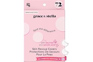 grace & stella Award Winning Invisible Spot Covers with Hydrocolloid (Round, 72 Count) - Spot Covers with Salicylic Acid and 