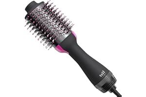 FOCALA Hot Air Brush One-Step Hairdryer and Styler Volumizer: Blow Dryer Brush for Drying, Volumizing, Smoothing - Heated Brush with 75 mm Oval Barrel