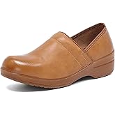 Vxtyioep Slip-On Clogs for Women Footwear for Comfort and Arch Support - Resistant and Chef Shoes - Nursing, Veterinarians, Food Service, Healthcare Professionals, Oil and Water Resistant Brown