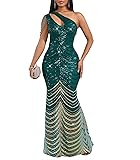Cololura Women Sequin Elegant Sexy One Shoulder