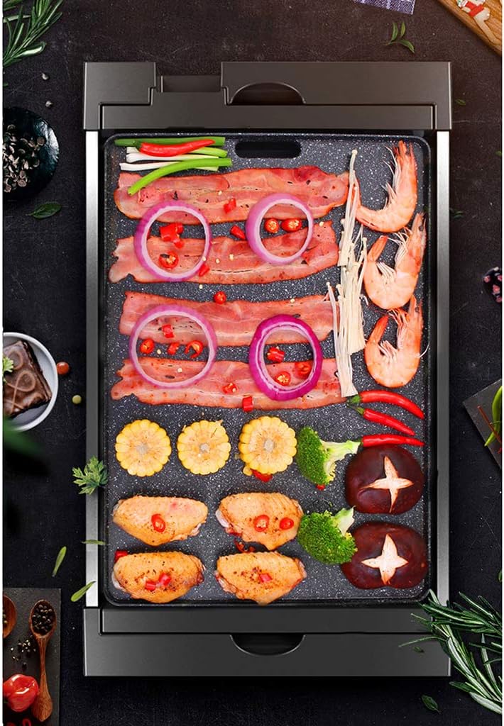 review Electric Smokeless Grill and Griddle for Indoor BBQ in Your kitchen – Detachable, Non-stick Coating, Washable