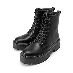 DREAM PAIRS Women's Platform Combat Ankle Boots
