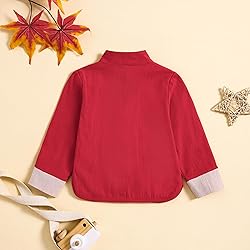 Pukdaswr Boy Tang Suit Retro Long Sleeve Shirt