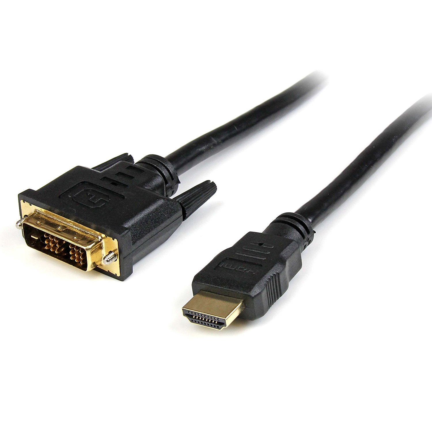 StarTech.com 2m HDMI to DVI D Adapter Cable - Bi-Directional - HDMI to DVI or DVI to HDMI Adapter for Your Computer Monitor (HDDVIMM2M), Black