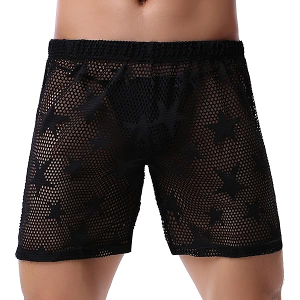 QiaTi Herren Mesh Shorts - Atmungsaktive Fishnet Shorts Für Sport & Club