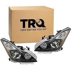 TRQ 2 Piece Headlight Assembly Set Titanium Light
