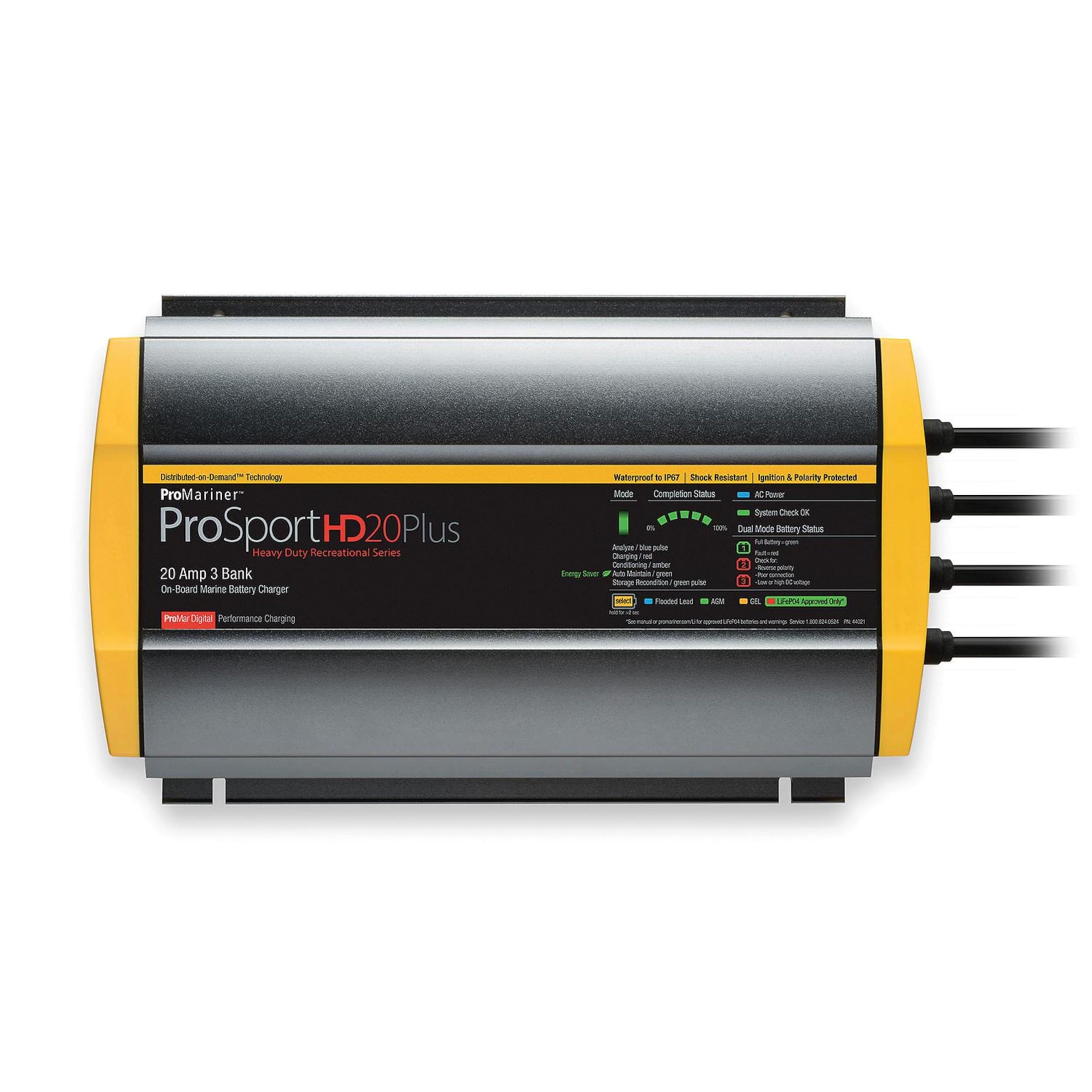 Photo 1 of ProMariner 44021 ProSport HD Waterproof Marine Battery Charger, 20 Amp, 3 Bank