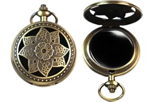 AGERYU Obsidian Scrying Mirror, Natural Healing Crystal Obsidian Mirror with Bag, for Divination, Meditation, Healing, Feng Shui (Pocket Watch-B)