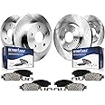 Detroit Axle - Brake Kit for 2009-2014 Honda Pilot, 2007-2013 MDX ZDX Disc Brake Rotors Ceramic Brakes Pads 2010 2011 2012 Replacement: 12.98" inch Front & 13.13" inch Rear Rotor