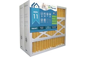 Air Purete | M2-1056 MERV 11 Pleated Furnace Filter (MPR 1000-1200) for HVAC & AC Systems | Actual Size 20-1/4" x 20-3/4" x 5